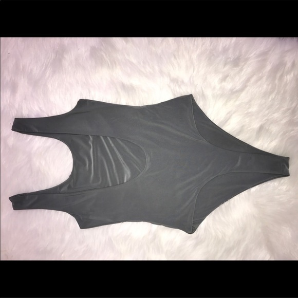 Open back olive green bodysuit. - Picture 5 of 7